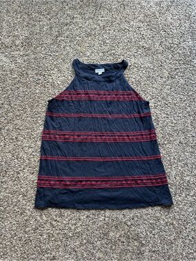 Blue and Red Embroidered JJill Top size L